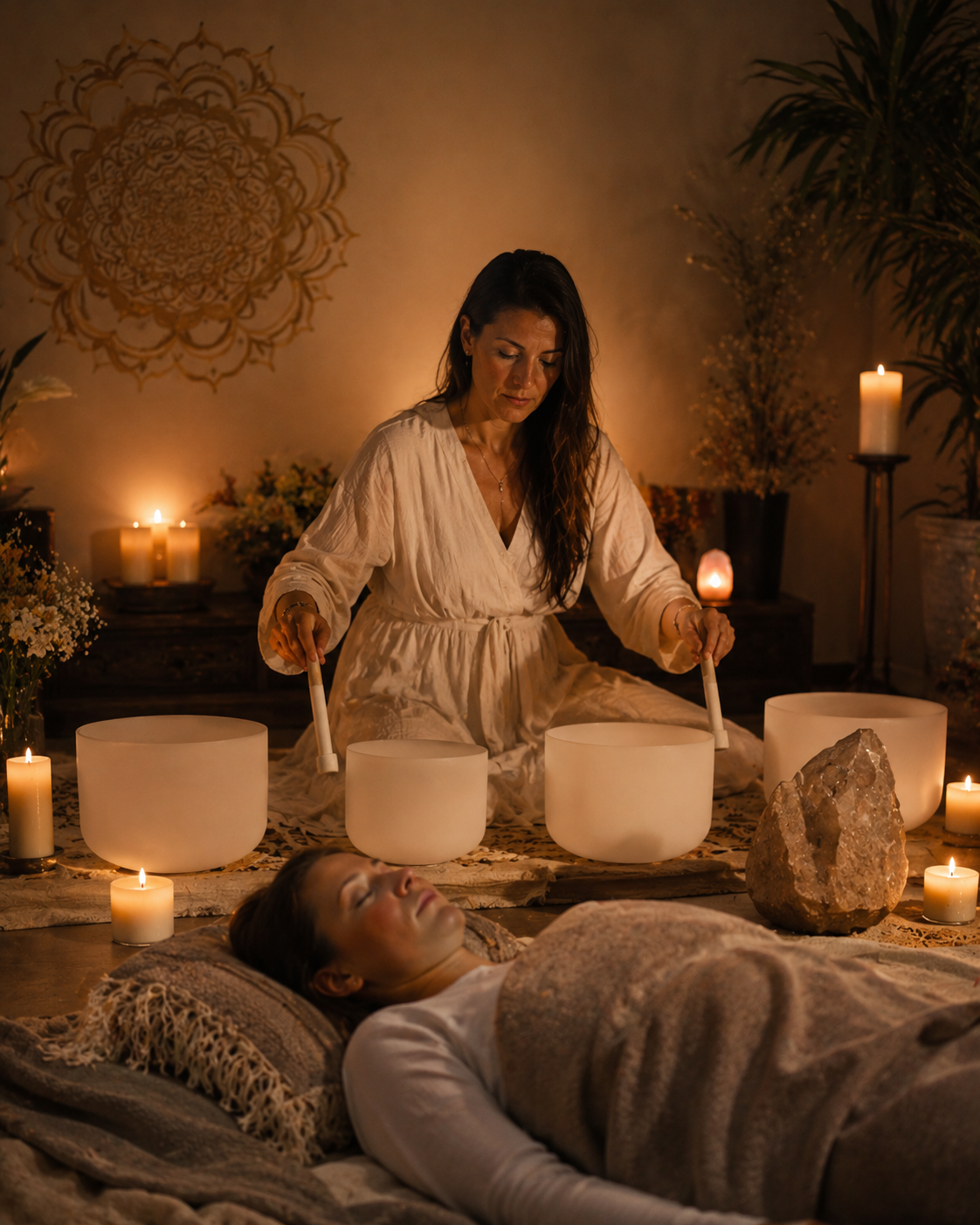 Crystal Bowls and Candlelight